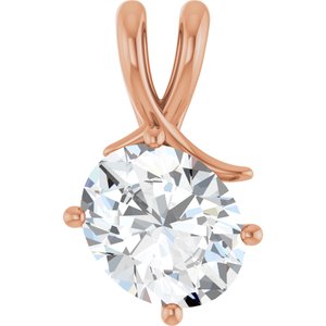 10K Rose Gold 11x9 mm Oval Pendant Mounting