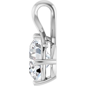 10K White Gold 11x9 mm Oval Pendant Mounting – image 5