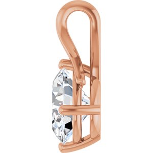 10K Rose Gold 11x9 mm Oval Pendant Mounting – image 5