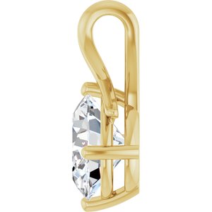 18K Yellow Gold 11x9 mm Oval Pendant Mounting – image 5