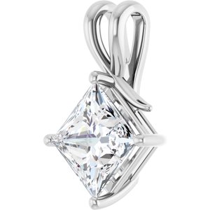Sterling Silver 9 mm Square Pendant Mounting – image 3