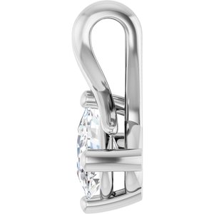 Platinum 6.5x4.5 mm Elongated Cushion Pendant Mounting – image 5