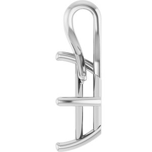 18K White Gold 9 mm Square Pendant Mounting – image 6