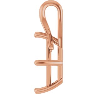 10K Rose Gold 9 mm Square Pendant Mounting – image 6