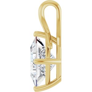 10K Yellow Gold 9 mm Square Pendant Mounting – image 5