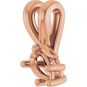 18K Rose Gold 5x3 mm Pear Pendant Mounting – image 4