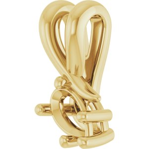 18K Yellow Gold 5x3 mm Pear Pendant Mounting – image 4