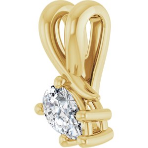 18K Yellow Gold 5x3 mm Pear Pendant Mounting – image 3