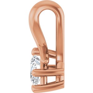 18K Rose Gold 5x3 mm Pear Pendant Mounting – image 5