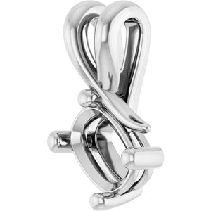 Continuum Sterling Silver 6.5x4.5 mm Elongated Cushion Pendant Mounting – image 4