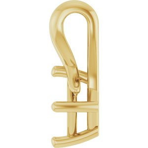 18K Yellow Gold 4 mm Square Pendant Mounting – image 6