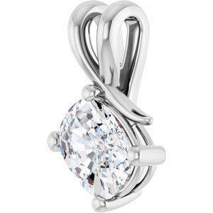Continuum Sterling Silver 8x6 mm Elongated Cushion Pendant Mounting – image 3