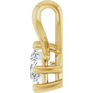 14K Yellow Gold 7x5 mm Pear Pendant Mounting – image 5