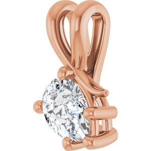 14K Rose Gold 7x5 mm Pear Pendant Mounting – image 3