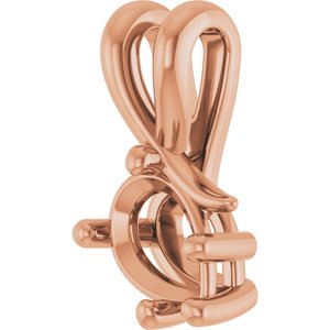 10K Rose Gold 7x5 mm Pear Pendant Mounting – image 4