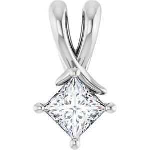 Continuum Sterling Silver 4 mm Square Pendant Mounting