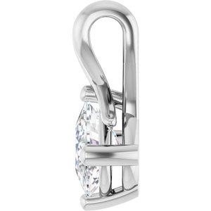 Platinum 7.5x5.5 mm Elongated Cushion Pendant Mounting – image 5