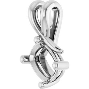 Platinum 7.5x5.5 mm Elongated Cushion Pendant Mounting – image 4