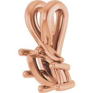 14K Rose Gold 7x3.5 mm Marquise Pendant Mounting – image 4