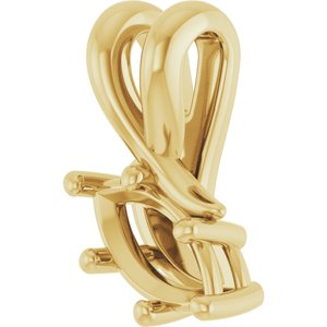 14K Yellow Gold 7x3.5 mm Marquise Pendant Mounting – image 4