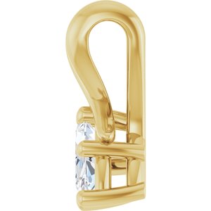 14K Yellow Gold 7x3.5 mm Marquise Pendant Mounting – image 5