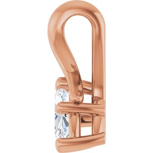 14K Rose Gold 7x3.5 mm Marquise Pendant Mounting – image 5