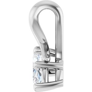 14K White Gold 7x3.5 mm Marquise Pendant Mounting – image 5