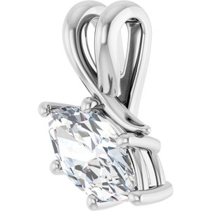 14K X1 White Gold 9.5x5 mm Marquise Pendant Mounting – image 3