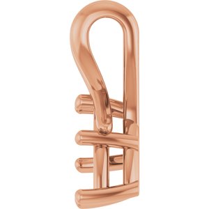 18K Rose Gold 10.5x5.5 mm Marquise Pendant Mounting – image 6