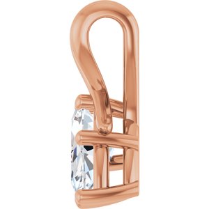 14K Rose Gold 10.5x5.5 mm Marquise Pendant Mounting – image 5