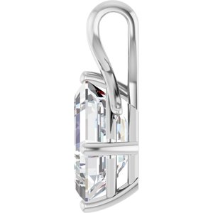 Continuum Sterling Silver 12x10 mm Emerald Pendant Mounting – image 5