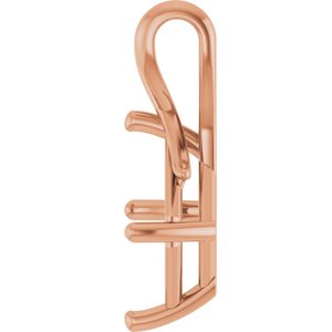 10K Rose Gold 12x10 mm Emerald Pendant Mounting – image 6