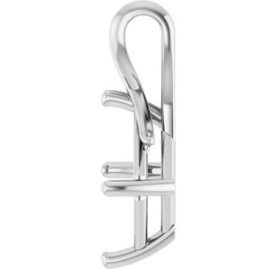 Continuum Sterling Silver 12x10 mm Emerald Pendant Mounting – image 6