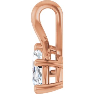 10K Rose Gold 9.5x5 mm Marquise Pendant Mounting – image 5