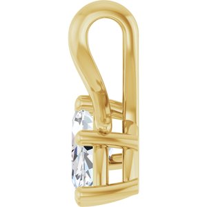 18K Yellow Gold 9.5x5 mm Marquise Pendant Mounting – image 5
