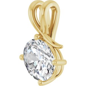 10K Yellow Gold 10x8 mm Oval Pendant Mounting – image 3