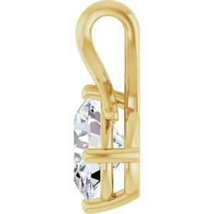 14K Yellow Gold 10x8 mm Oval Pendant Mounting – image 5