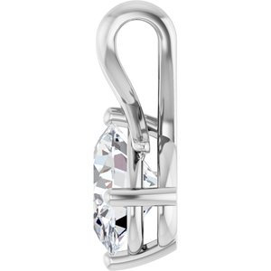 10K White Gold 10x8 mm Oval Pendant Mounting – image 5