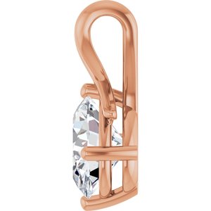 10K Rose Gold 10x8 mm Oval Pendant Mounting – image 5