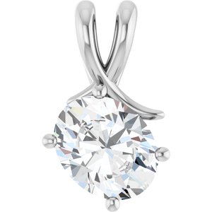 14K X1 White Gold 10x8 mm Oval Pendant Mounting