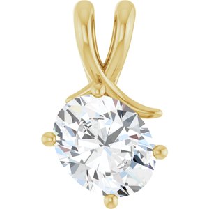 14K Yellow Gold 10x8 mm Oval Pendant Mounting