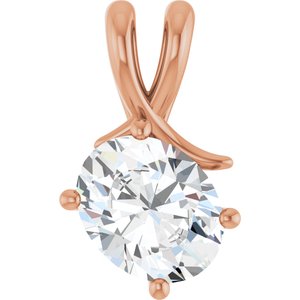 10K Rose Gold 10x8 mm Oval Pendant Mounting