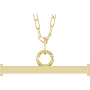 14K Yellow Gold Toggle 18" Necklace
