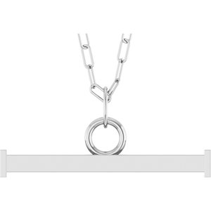 Sterling Silver Toggle 18" Necklace