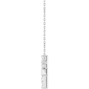 Platinum 3/4 CTW Natural Diamond Sideways Cross 18" Necklace – image 3