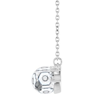 Platinum 1/5 CTW Lab-Grown Diamond Semi-Set 18" Necklace for 6 mm Pearl – image 5