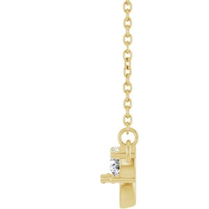 14K Yellow Gold 1/5 CTW Lab-Grown Diamond Semi-Set 18" Necklace for 6 mm Pearl – image 6