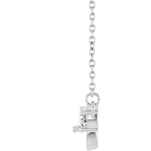 Platinum 1/5 CTW Lab-Grown Diamond Semi-Set 18" Necklace for 6 mm Pearl – image 6