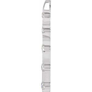 18K White Gold 1/2 CTW Natural Diamond Journey Graduated Pendant