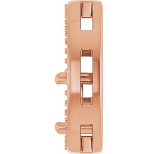 18K Rose Gold 7x7 mm Cushion Pendant Mounting – image 6